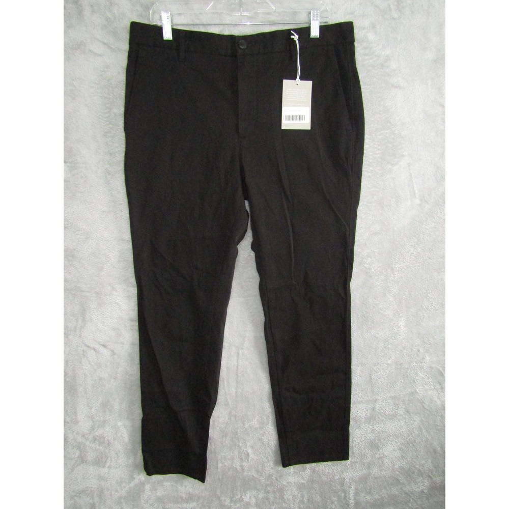 Everlane Uniform Performance Slim Fit Black Cotton Blend Pants Mens 36x30